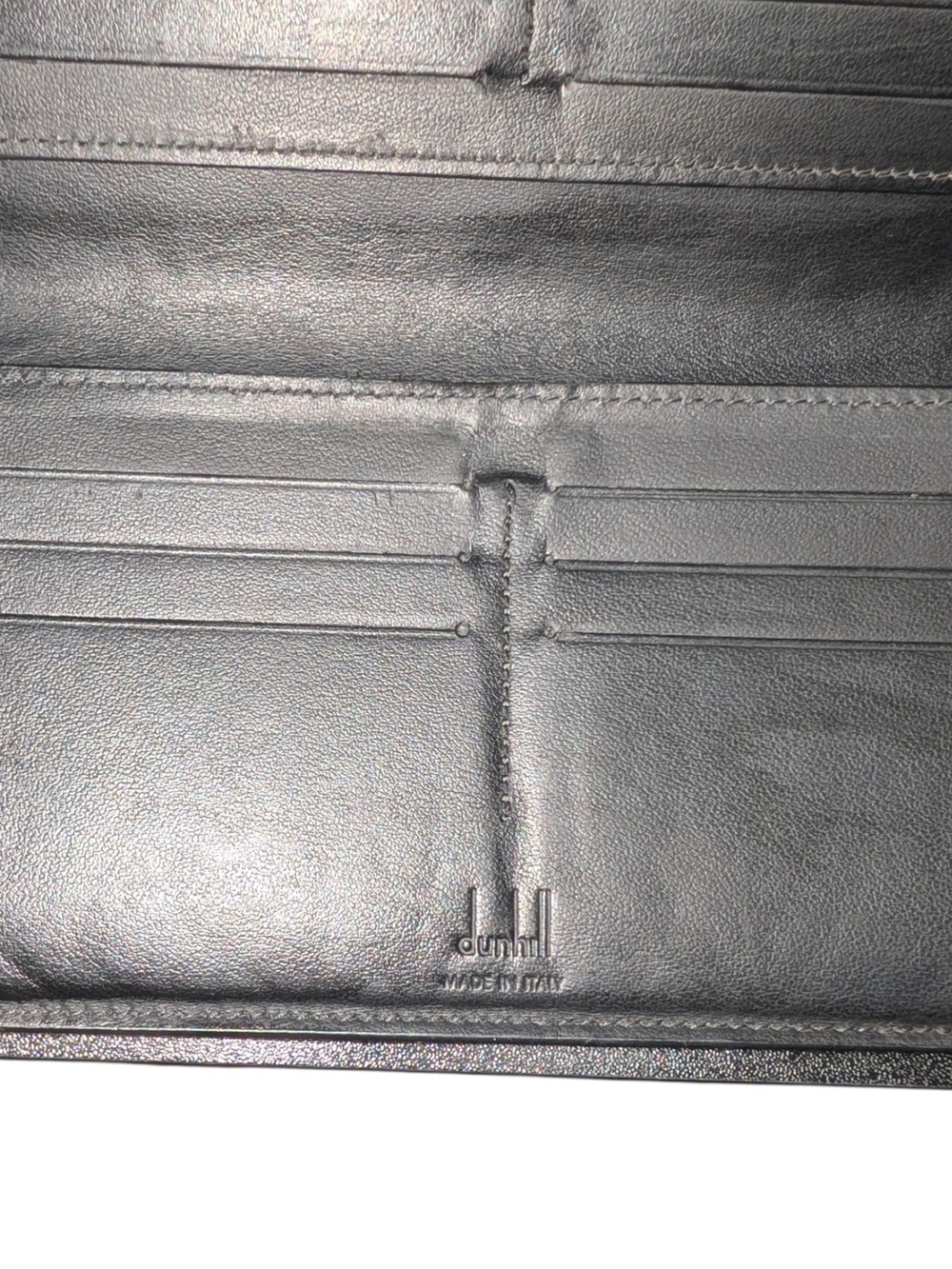 Dunhill Gray Saffiano Leather Logomania Bifold Long Wallet - Picture 3 of 8